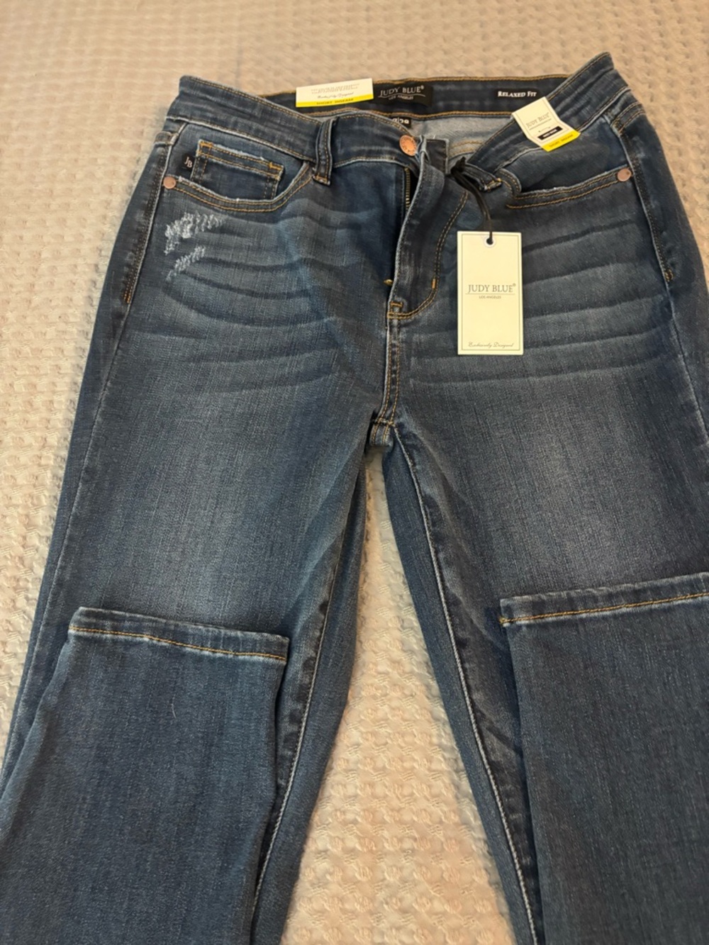 Judy Blue Women's Straight Leg Jeans - Medium Wash Blue size 7/28 mid rise